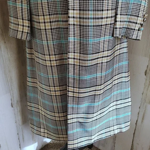 NWOT EACH X OTHER LONG PLAID DUSTER COAT - Picture 3 of 10
